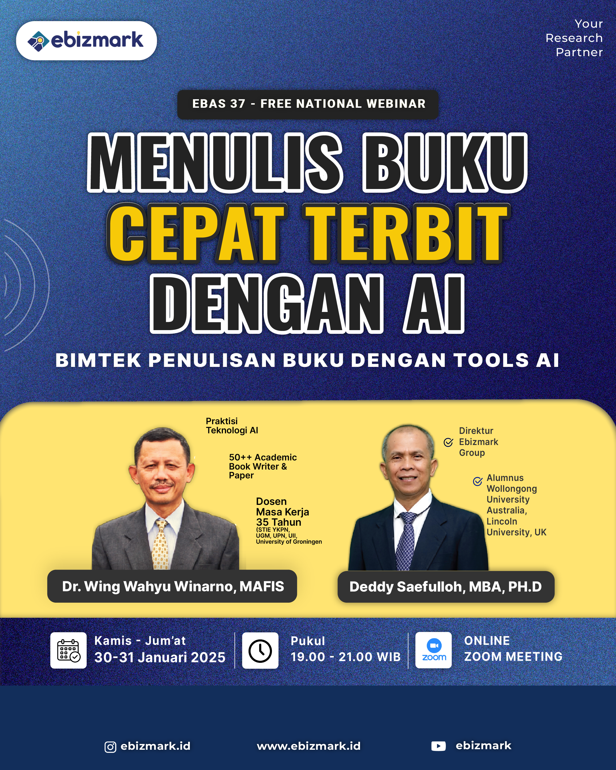 Webinar Menulis Buku Cepat Terbit Dengan AI